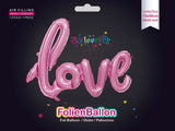 Folienballon Schriftzug LOVE in Pink, 73 x 59 cm