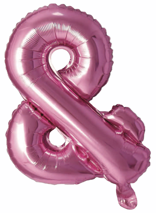Folienballon Sonderzeichen & in Pink, 35 cm