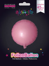Folienballon Rund in Rosa, 45cm