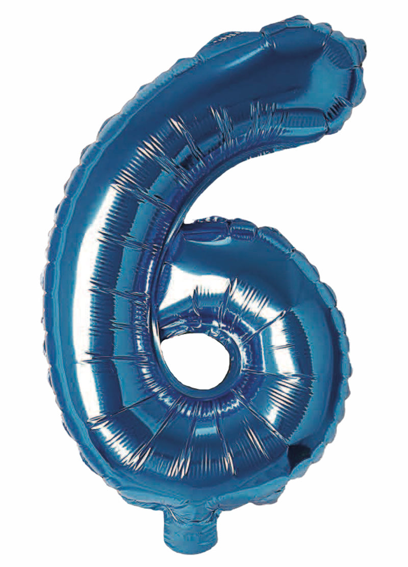 Balloonify Folienballon Zahl 6, 35cm