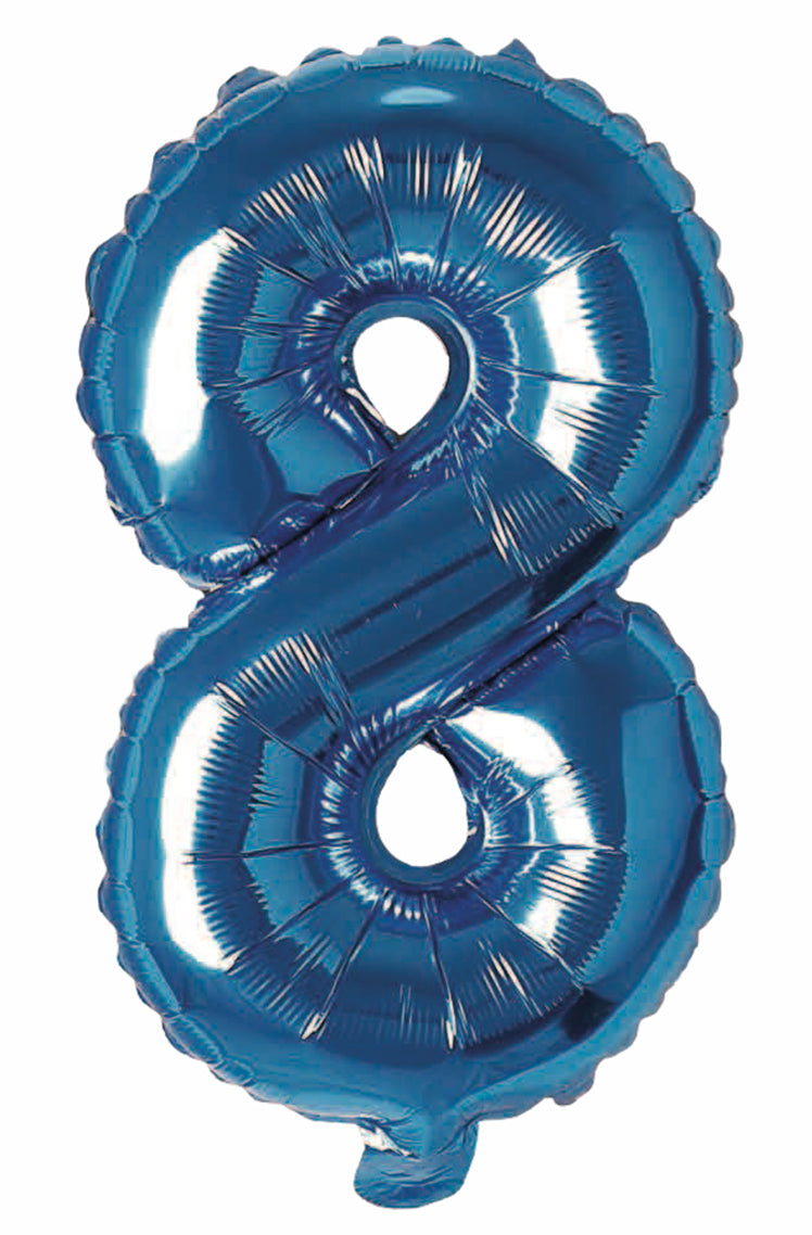 Balloonify Folienballon Zahl 8, 35cm