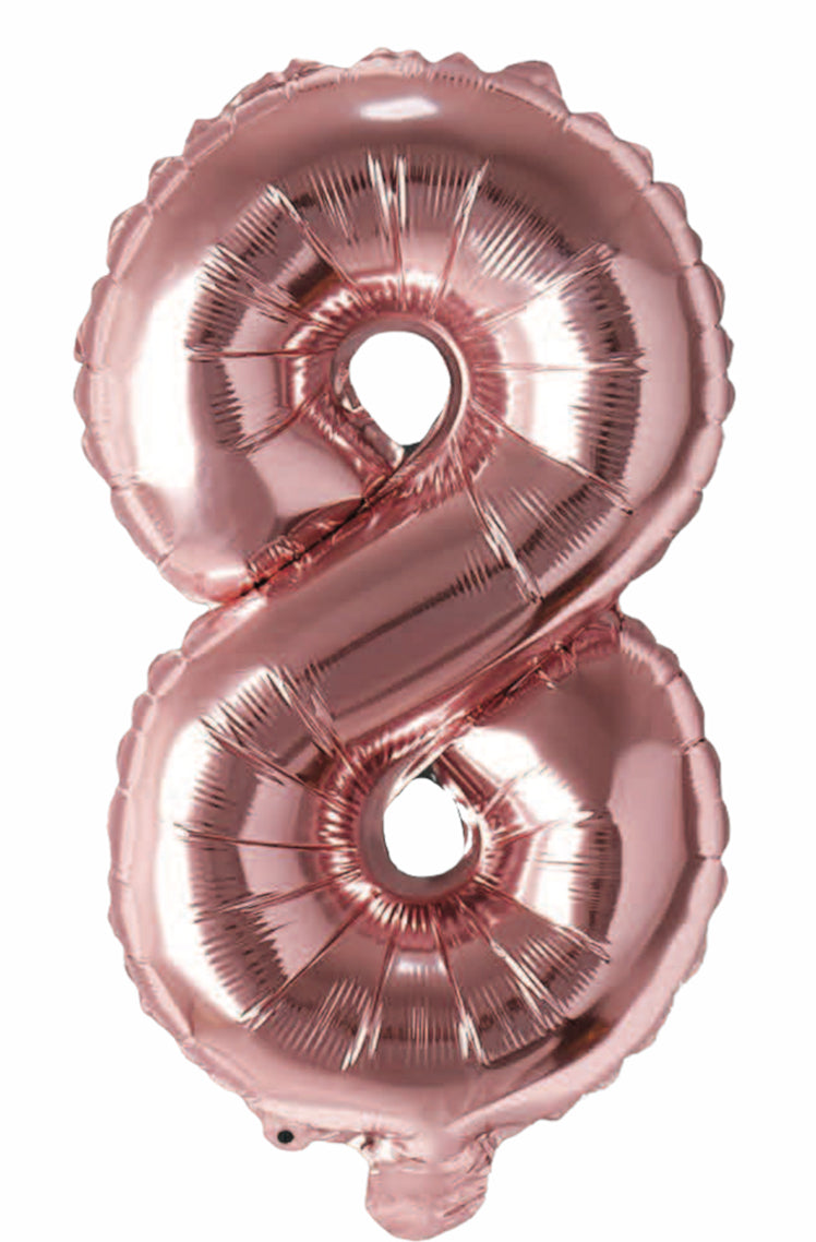 Balloonify Folienballon Zahl 8, 35cm