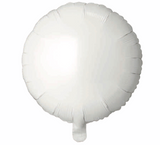 Folienballon Rund in Weiß, 45cm