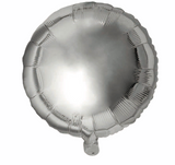 Folienballon Rund in Silber, 45cm