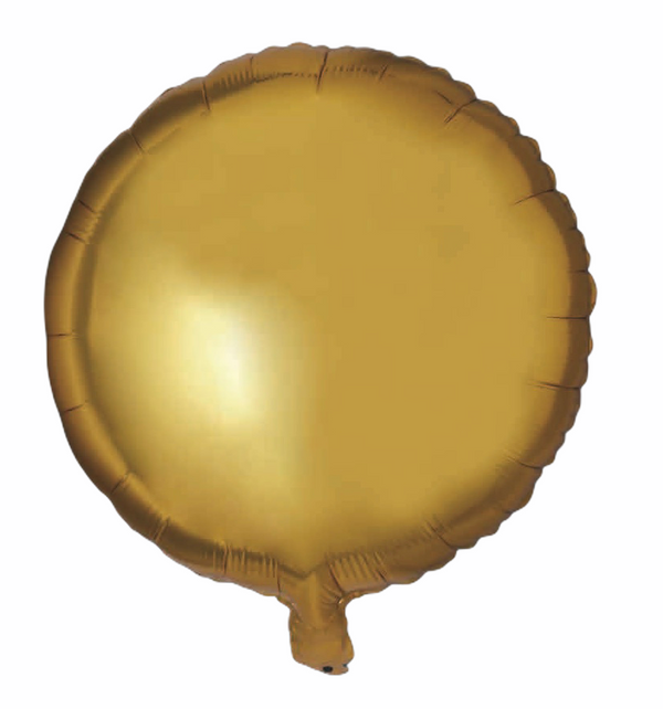 Folienballon Rund in Gold, 45cm